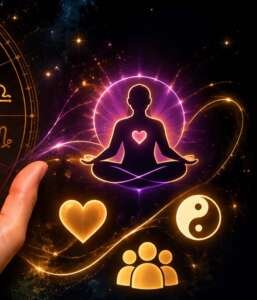 Palmistry illustration representing personality traits, mindset, and personal strengths